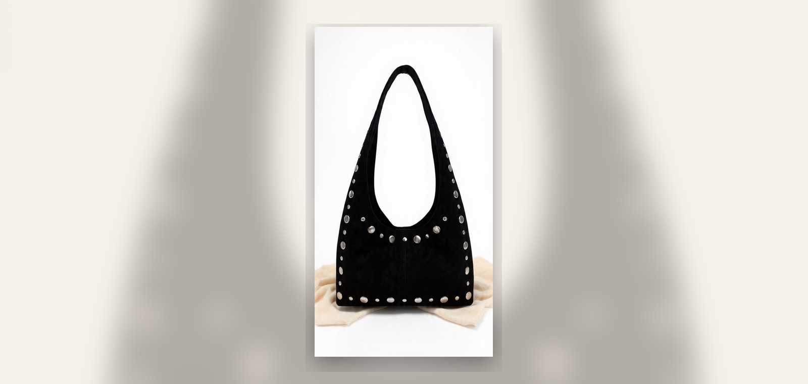 Compact black suede icon