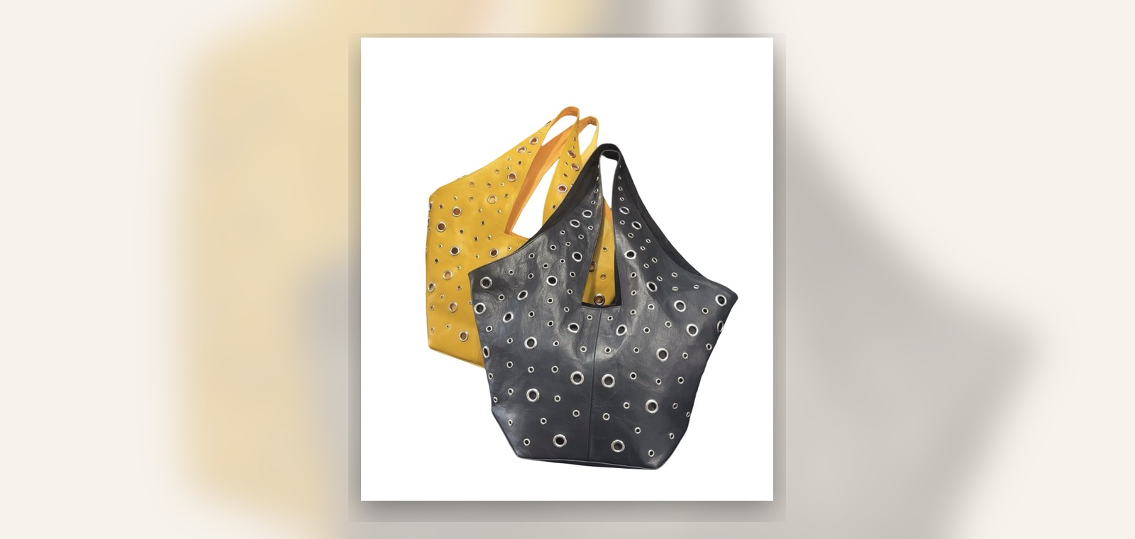 Large eyelet bag with attitude